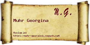 Muhr Georgina névjegykártya